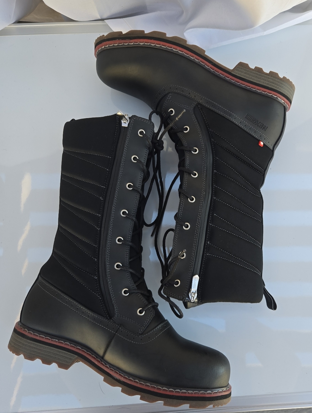NexGrip Ice Sawyer Winter Crampon Lace Up Zipper Boots Size 10
